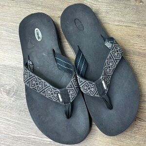 Teva Mens Mush Flip Flop, Black Grey, size 11